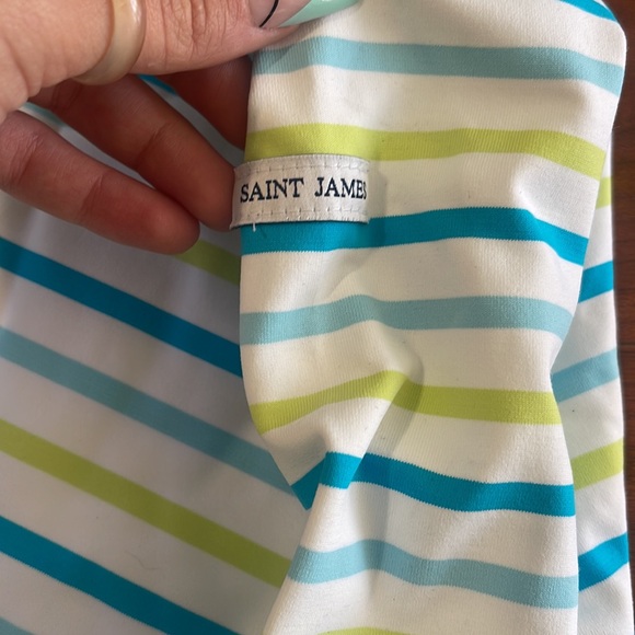 St. James PROPRIANO Form-Fitting Nautical Stripe Dress Anti-UV Stretch Fabric - Picture 7 of 8